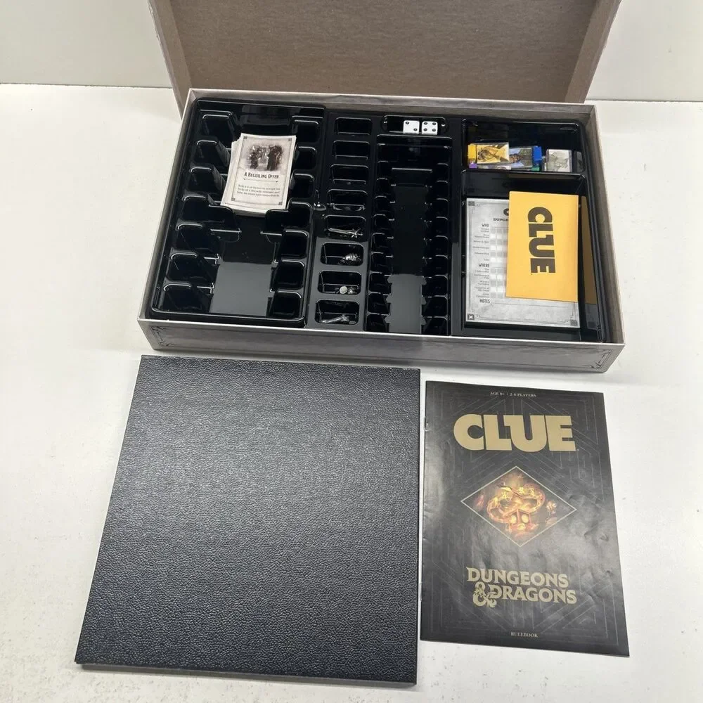 Dungeons & Dragons Clue Board Game‎ Complete D&D Hasbro 2019 Complete
